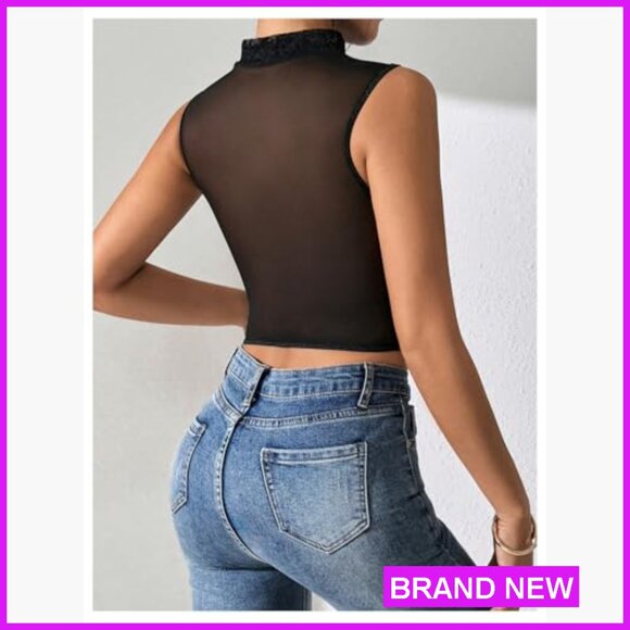 Floral Lace Corset Top Cut Out Crop Bustier Sexy Y2K Party Night Club - Picture 3 of 5